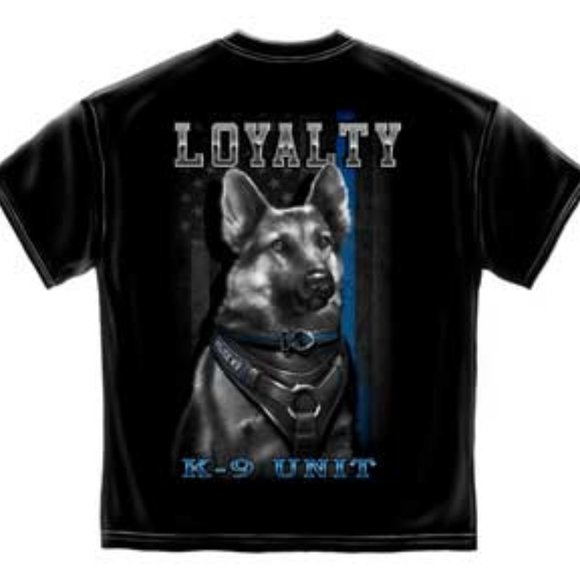 New Adult Large Police K-9 Loyalty T-shirt - Picture 1 of 3